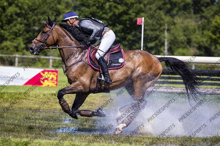 Le Grand Complet 2021. Haras du Pin. CCI2-L. Mathieu LEMOINE (FRA). CUATTRO DE TAEL Photographie Eric KNOLL LE GRAND COMPLET HARAS DU PINS 