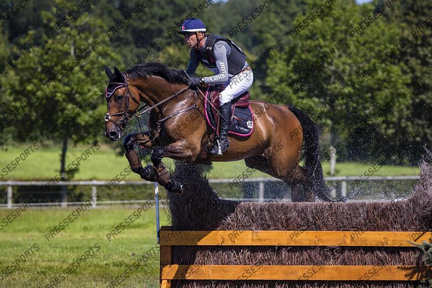Le Grand Complet 2021. Haras du Pin. CCI2-L. Mathieu LEMOINE (FRA). CUATTRO DE TAEL Photographie Eric KNOLL LE GRAND COMPLET HARAS DU PINS 