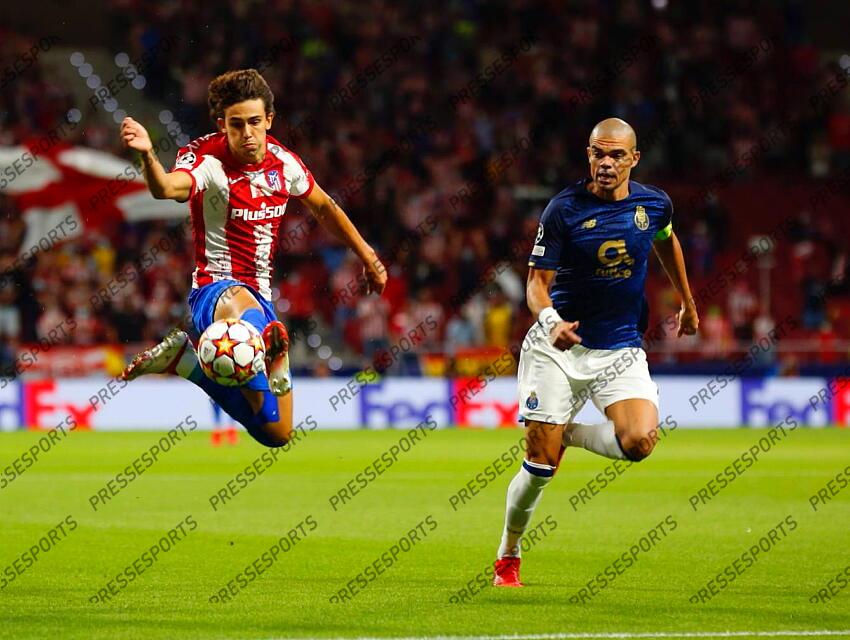 Marko Grujic of Porto in action during the UEFA Champions League, Group B,  football match played between Atletico de Madrid and FC Porto at Wanda  Metropolitano stadium on September 15, 2021, in