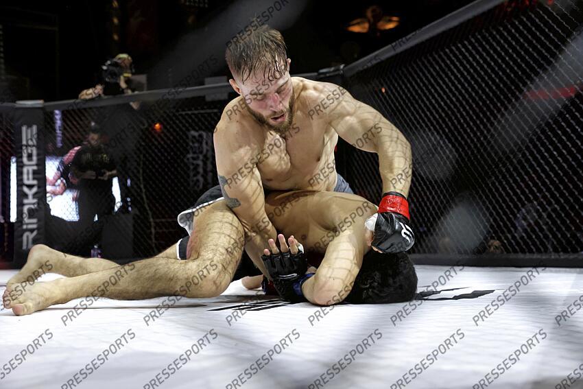 marie saadi (mickael) (fra) gant rouge guenana (kaled) gant bleu MMA GRAND PRIX 4 