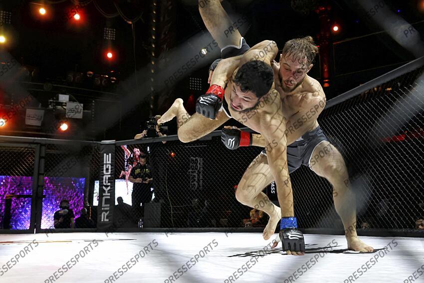 marie saadi (mickael) (fra) gant rouge guenana (kaled) gant bleu MMA GRAND PRIX 4 