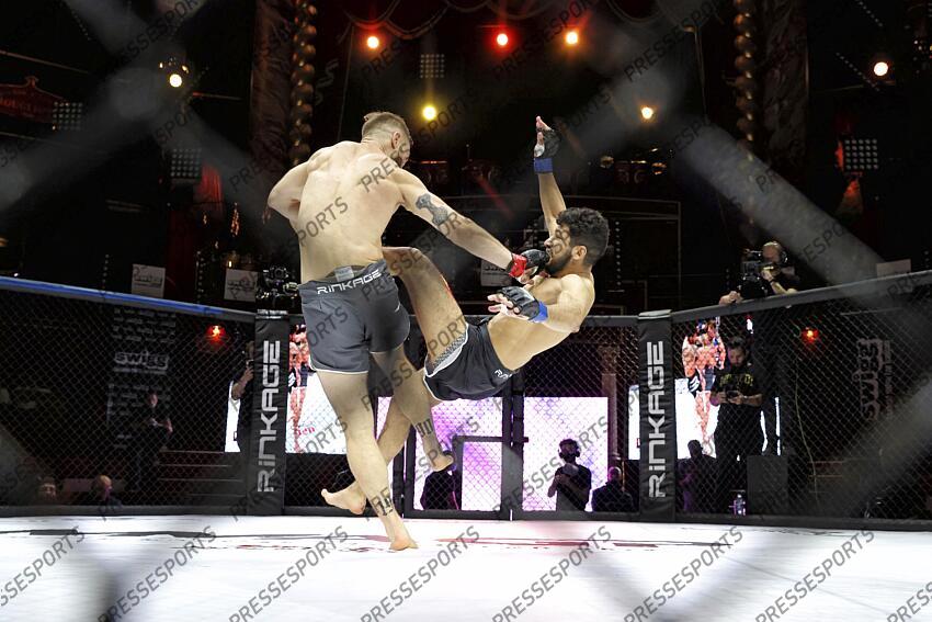 marie saadi (mickael) (fra) gant rouge guenana (kaled) gant bleu MMA GRAND PRIX 4 