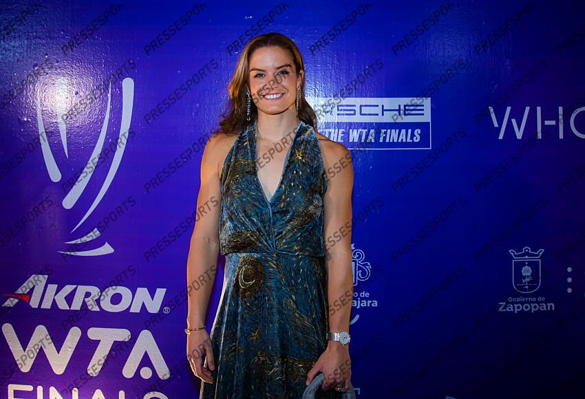 Maria Sakkari of Greece during the draw ceremony of the 2021 Akron WTA Finals Guadalajara WTA tennis tournament soiree gala 2021 Akron WTA Finals Guadalajara Monday Draw 
