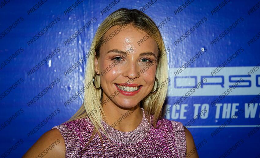 Anett Kontaveit of Estonia during the draw ceremony of the 2021 Akron WTA Finals Guadalajara WTA tennis tournament soiree gala 2021 Akron WTA Finals Guadalajara Monday Draw 