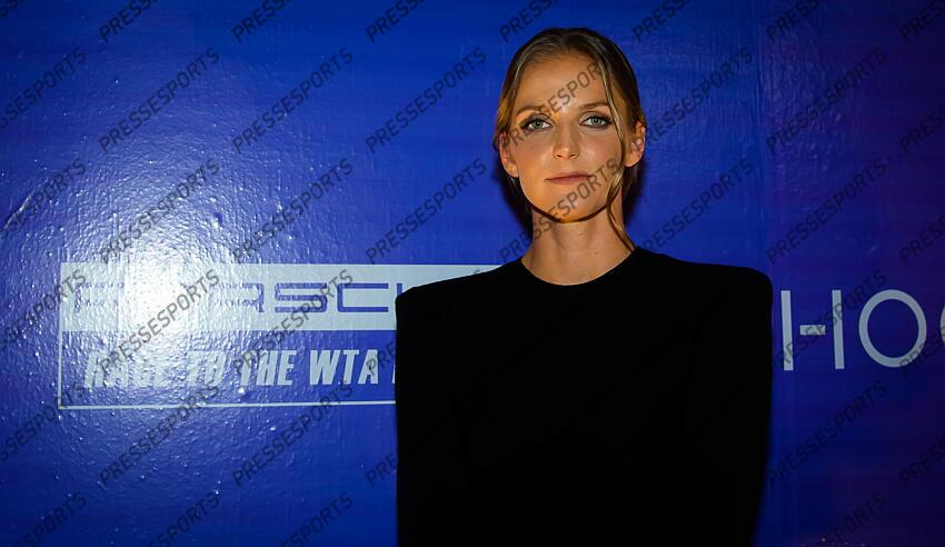 Karolina Pliskova of the Czech Republic during the draw ceremony of the 2021 Akron WTA Finals Guadalajara WTA tennis tournament soiree gala 2021 Akron WTA Finals Guadalajara Monday Draw 