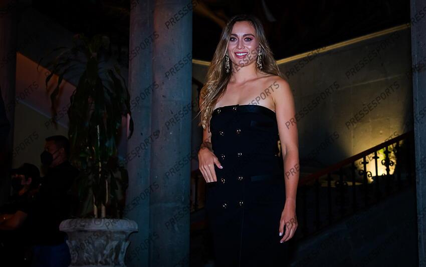 Paula Badosa of Spain during the draw ceremony of the 2021 Akron WTA Finals Guadalajara WTA tennis tournament soiree gala 2021 Akron WTA Finals Guadalajara Monday Draw 