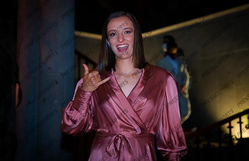 Iga Swiatek of Poland during the draw ceremony of the 2021 Akron WTA Finals Guadalajara WTA tennis tournament soiree gala 2021 Akron WTA Finals Guadalajara Monday Draw 