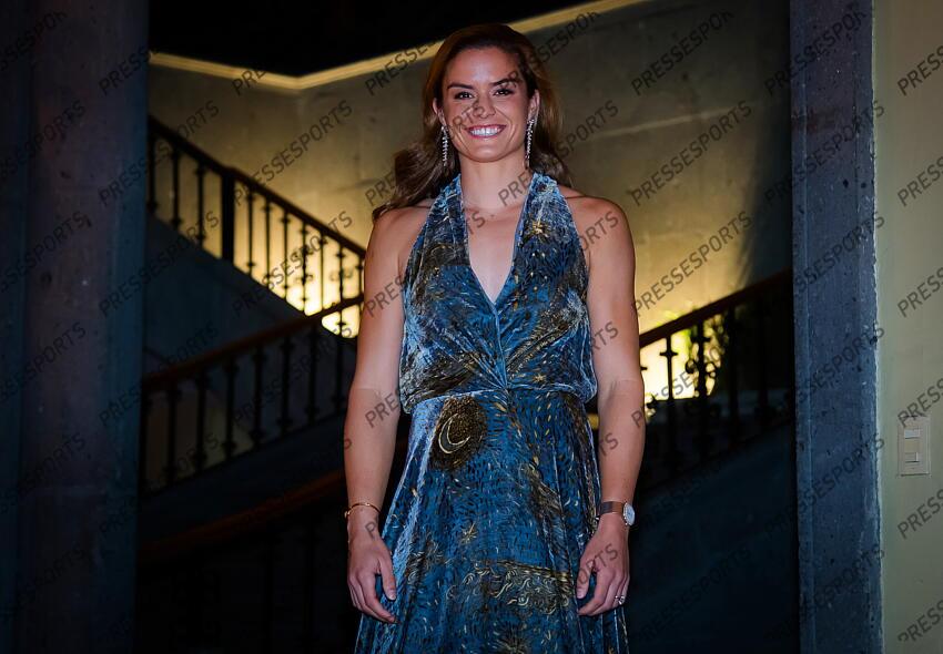 Maria Sakkari of Greece during the draw ceremony of the 2021 Akron WTA Finals Guadalajara WTA tennis tournament soiree gala 2021 Akron WTA Finals Guadalajara Monday Draw 