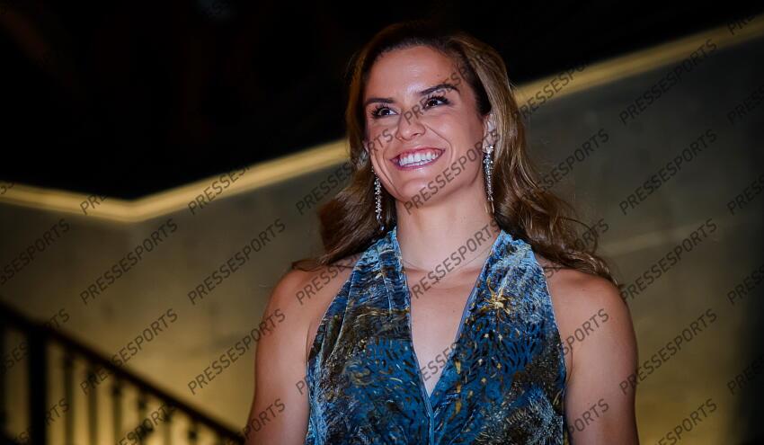 Maria Sakkari of Greece during the draw ceremony of the 2021 Akron WTA Finals Guadalajara WTA tennis tournament soiree gala 2021 Akron WTA Finals Guadalajara Monday Draw 