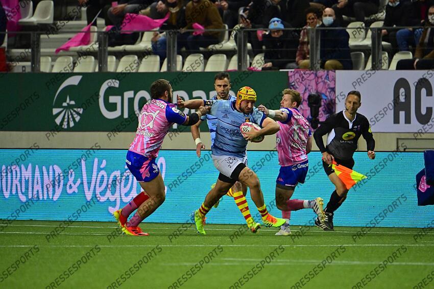 da silva (lucas) velarte (lucas) hall (james) STADE FRANCAIS-PERPIGNAN (27-17) 