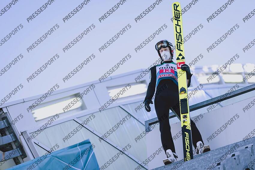 01.01.2022, Olympiaschanze, Garmisch Partenkirchen, GER, FIS Weltcup Skisprung, Vierschanzentournee, Garmisch Partenkirchen, Wertungssprung, im Bild Robert Johansson (NOR) // Robert Johansson of Norway prior to his Competition Jump for the Four Hills Tournament of FIS Ski Jumping World Cup at the Olympiaschanze in Garmisch Partenkirchen, Germany on 2022/01/01. EXPA Pictures 