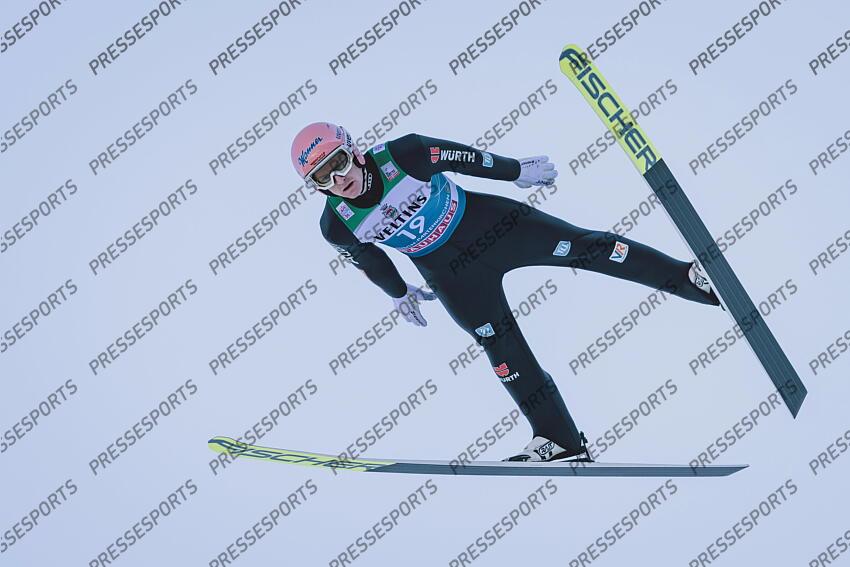 31.12.2021, Olympiaschanze, Garmisch Partenkirchen, GER, FIS Weltcup Skisprung, Vierschanzentournee, Garmisch Partenkirchen, Qualifikation, im Bild Severin Freund (GER) // Severin Freund of Germany during his Qualification Jump for the Four Hills Tournament of FIS Ski Jumping World Cup at the Olympiaschanze in Garmisch Partenkirchen, Germany on 2021/12/31. EXPA Pictures 