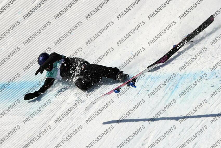 BEIJING, CHINA - FEBRUARY 8 : Mathilde Gremaud of Team Switzerland wins the bronze medal during the Olympic Games 2022, Women's Freeski Big Air on February 8, 2022 in Zhangjiakou China. (Photo by Christophe Pallot/Agence Zoom) BIG AIR FEMMES 