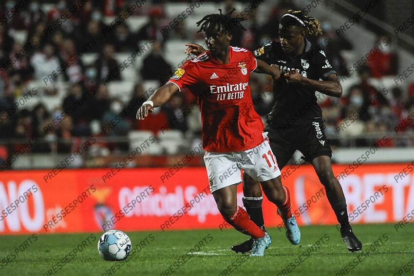 Meite, joueur de Benfica, lors du match entre son équipe et l'équipe de Vitória de Guimarães lors du match de football de la Ligue portugaise I qui s'est tenu à l'Estádio da Luz, Lisbonne, Portugal, le 27 février 2022. CARLOS BARROSO /PRESSESPORTS BENFICA-VITORIA GUIMARAES (3-0) 