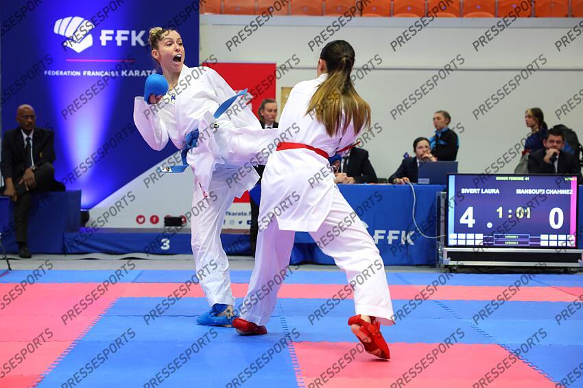 sivert (laura) (fra) ceinture bleu CHAMPIONNAT DE FRANCE DE KARATE 