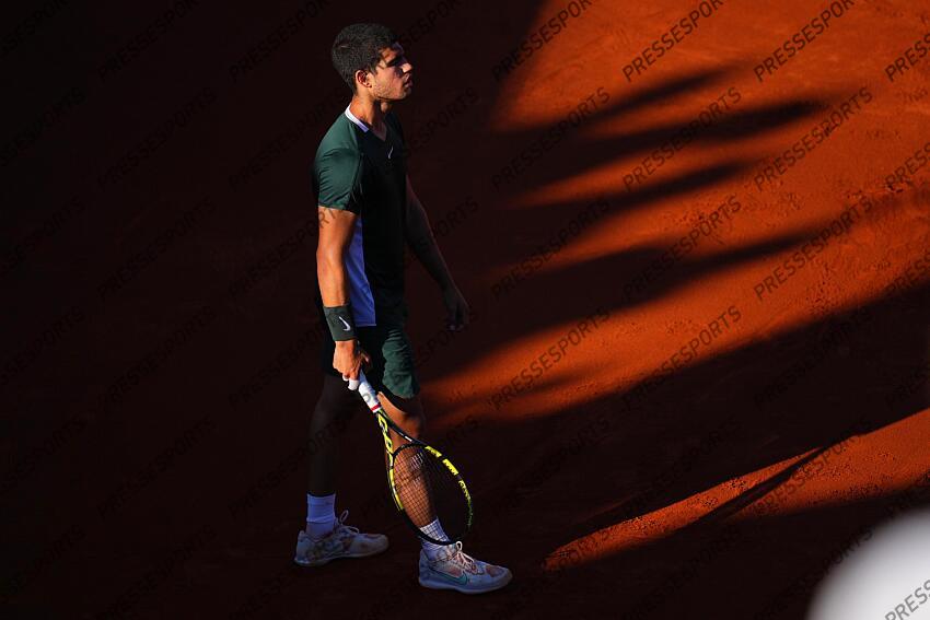Carlos Alcaraz during the Final match of the Barcelona Open Banc Sabadell, Conde de Godo Trophy played at Real Club de Tenis Barcelona on April 24, 2022 in Barcelona, Spain. (Photo by Bagu Blanco / PRESSINPHOTO) TOURNOI DE BARCELONE 