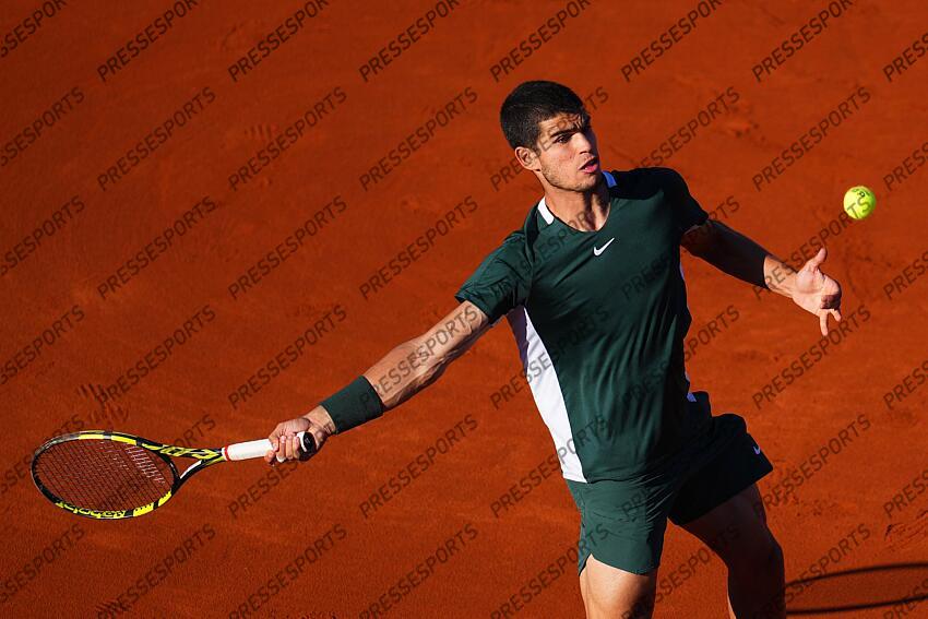 Carlos Alcaraz during the Final match of the Barcelona Open Banc Sabadell, Conde de Godo Trophy played at Real Club de Tenis Barcelona on April 24, 2022 in Barcelona, Spain. (Photo by Bagu Blanco / PRESSINPHOTO) TOURNOI DE BARCELONE 