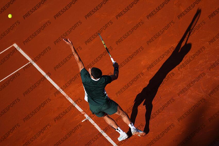 Carlos Alcaraz during the Final match of the Barcelona Open Banc Sabadell, Conde de Godo Trophy played at Real Club de Tenis Barcelona on April 24, 2022 in Barcelona, Spain. (Photo by Bagu Blanco / PRESSINPHOTO) TOURNOI DE BARCELONE 