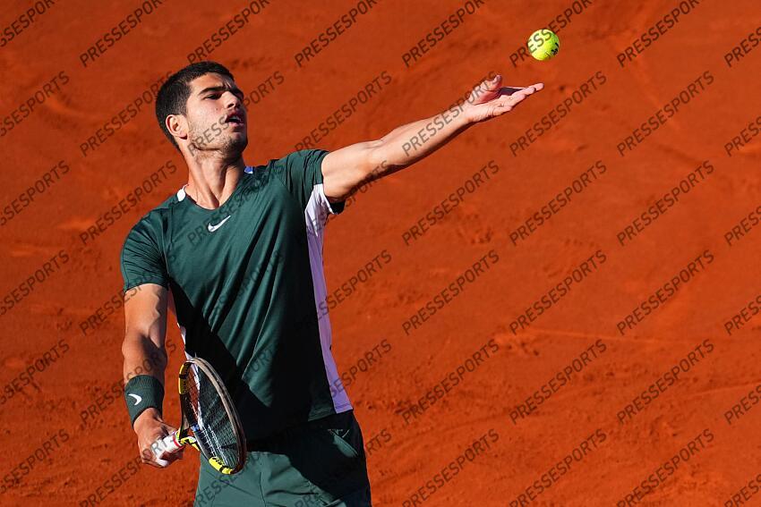 Carlos Alcaraz during the Final match of the Barcelona Open Banc Sabadell, Conde de Godo Trophy played at Real Club de Tenis Barcelona on April 24, 2022 in Barcelona, Spain. (Photo by Bagu Blanco / PRESSINPHOTO) TOURNOI DE BARCELONE 