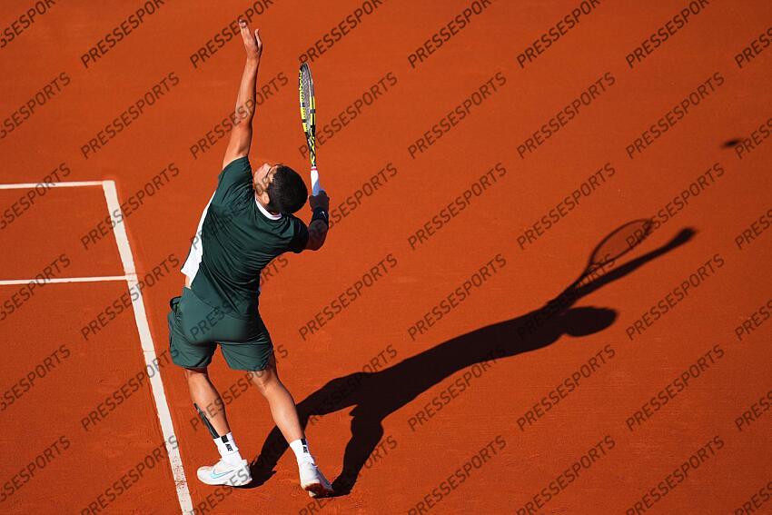 Carlos Alcaraz during the Final match of the Barcelona Open Banc Sabadell, Conde de Godo Trophy played at Real Club de Tenis Barcelona on April 24, 2022 in Barcelona, Spain. (Photo by Bagu Blanco / PRESSINPHOTO) TOURNOI DE BARCELONE 