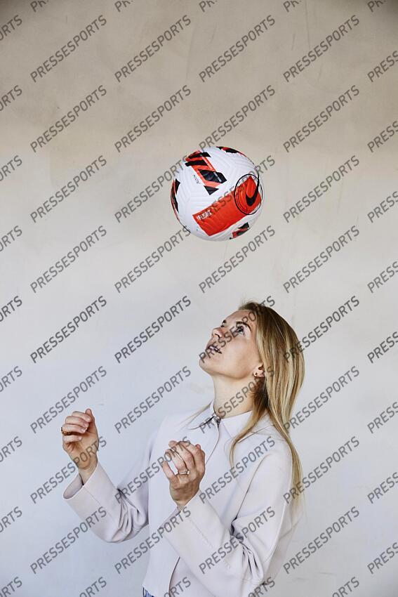 hegerberg (ada) MAGAZINE HEGERBERG Ada Hegerberg au Groupama Stadium à Lyon le 18 avril 2022 