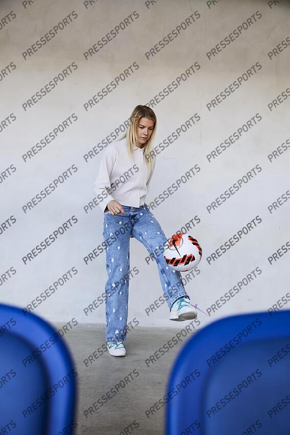hegerberg (ada) MAGAZINE HEGERBERG Ada Hegerberg au Groupama Stadium à Lyon le 18 avril 2022 