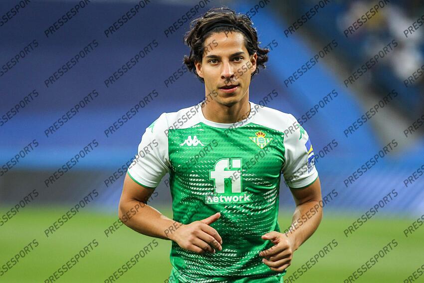Diego Lainez of Real Betis looks on during the spanish league, La Liga Santander, football match played between Real Madrid and Real Betis Balompie at Santiago Bernabeu stadium on May 20, 2022, in Madrid Spain. REAL MADRID-BETIS SEVILLE (0-0) 