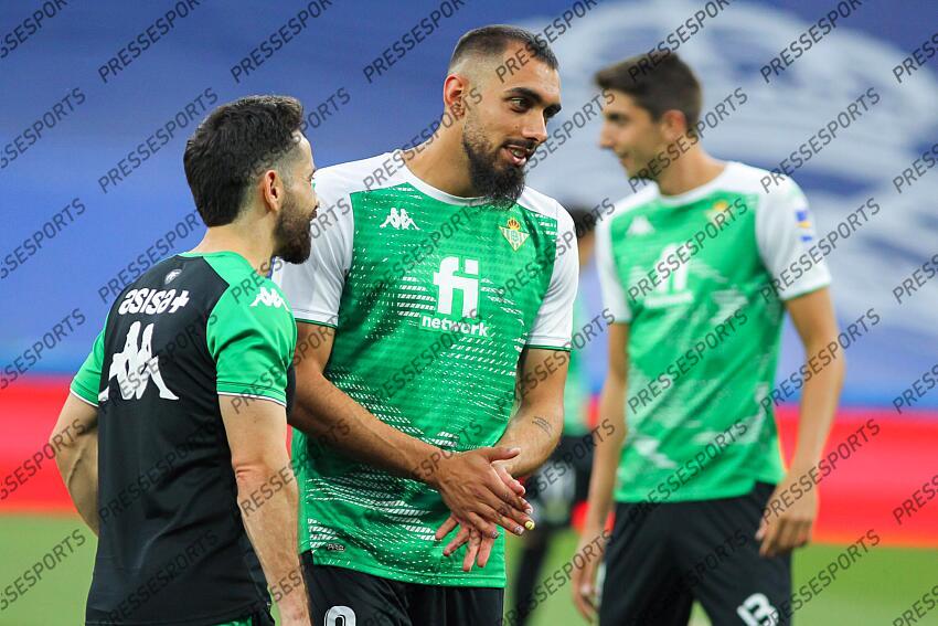 Borja Iglesias of Real Betis looks on during the spanish league, La Liga Santander, football match played between Real Madrid and Real Betis Balompie at Santiago Bernabeu stadium on May 20, 2022, in Madrid Spain. REAL MADRID-BETIS SEVILLE (0-0) 