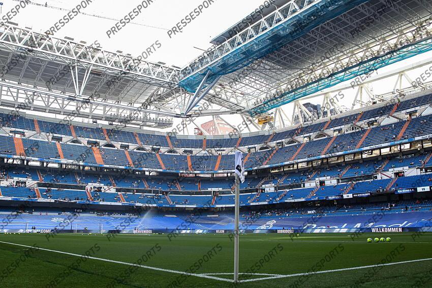 General view inside Santiago Bernabeu stadium during the spanish league, La Liga Santander, football match played between Real Madrid and Real Betis Balompie at Santiago Bernabeu stadium on May 20, 2022, in Madrid Spain. REAL MADRID-BETIS SEVILLE (0-0) 