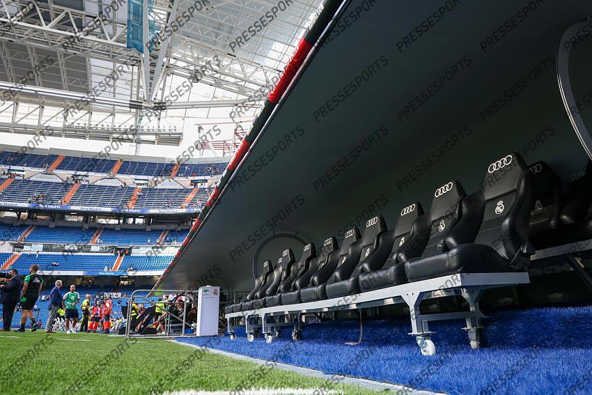 General view of the stadium before the spanish league, La Liga Santander, football match played between Real Madrid and Real Betis Balompie at Santiago Bernabeu stadium on May 20, 2022, in Madrid Spain. REAL MADRID-BETIS SEVILLE (0-0) 