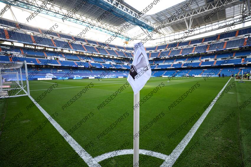 General view of the stadium before the spanish league, La Liga Santander, football match played between Real Madrid and Real Betis Balompie at Santiago Bernabeu stadium on May 20, 2022, in Madrid Spain. REAL MADRID-BETIS SEVILLE (0-0) 
