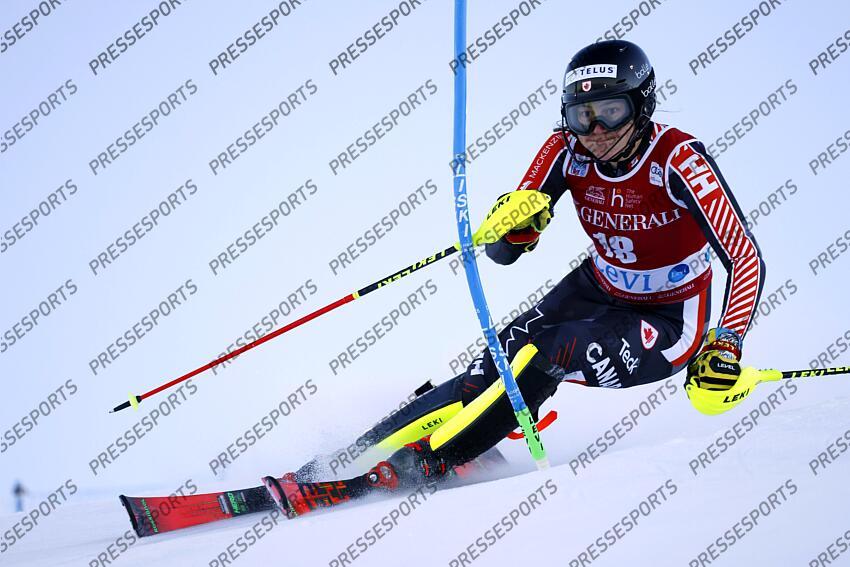 LEVI, FINLAND - NOVEMBER 20: Laurence St-germain of Team Canada during the Audi FIS Alpine Ski World Cup Women's Slalom on November 20, 2022 in Levi, Finland. (Photo by Christophe Pallot/Agence Zoom) SLALOM LEVI 2 