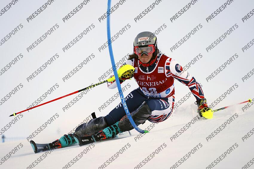 LEVI, FINLAND - NOVEMBER 20: Alex Tilley of Team Great Britain during the Audi FIS Alpine Ski World Cup Women's Slalom on November 20, 2022 in Levi, Finland. (Photo by Christophe Pallot/Agence Zoom) SLALOM LEVI 2 