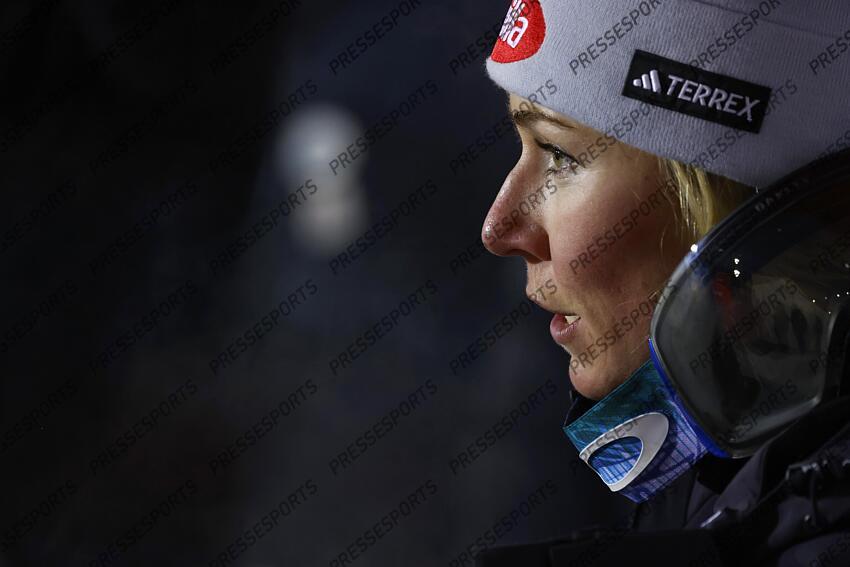 LEVI, FINLAND - NOVEMBER 20: Mikaela Shiffrin of Team United States takes 1st place during the Audi FIS Alpine Ski World Cup Women's Slalom on November 20, 2022 in Levi, Finland. (Photo by Christophe Pallot/Agence Zoom) SLALOM LEVI 2 