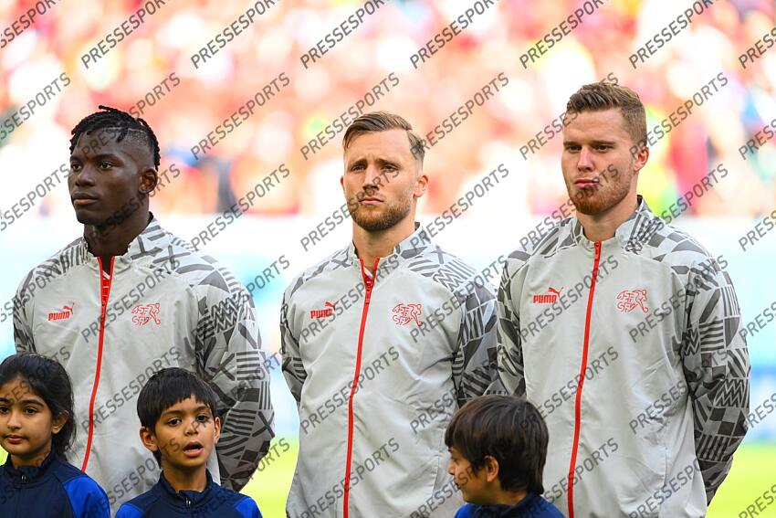 embolo (breel) widmer (silvan) elvedi (nico) SUISSE-CAMEROUN SUISSE-CAMEROUN 
