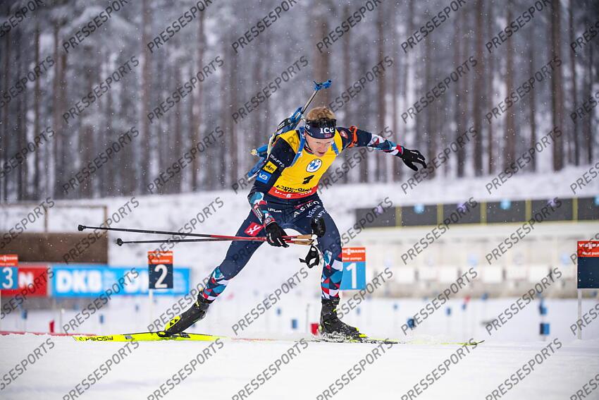 KONTIOLAHTI, FINLAND - DECEMBER 04: Johannes Thingnes Boe of Team Norway takes 1st place during the men and women pursuit IBU Biathlon World Cups on december 04, 2022 in Kontiolahti, Finland. (Photo by Kevin Voigt/Agence Zoom) POURSUITE HOMMES 