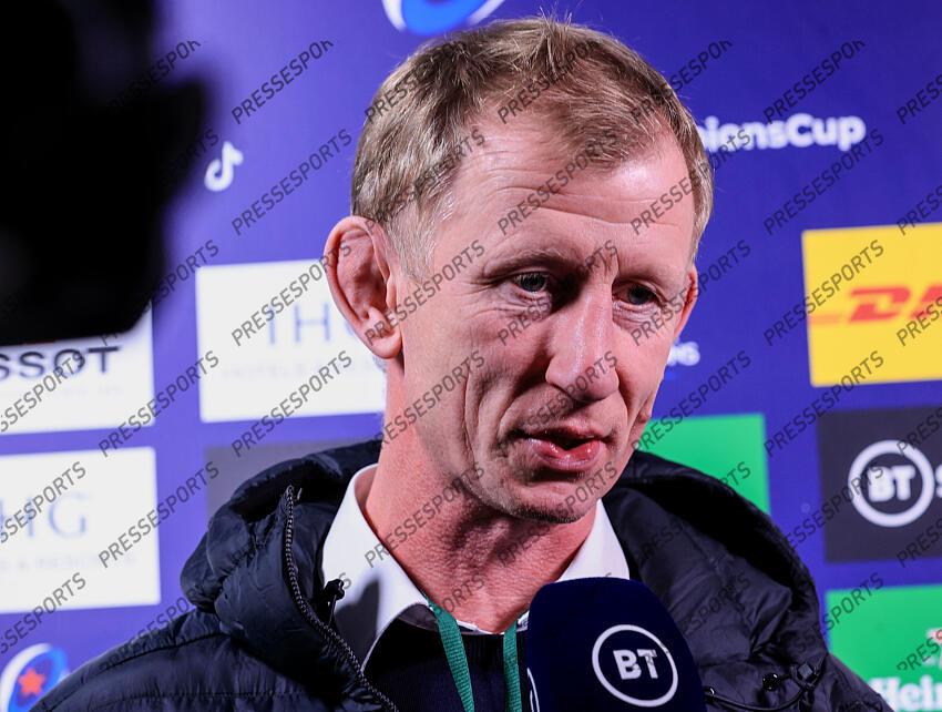 Heineken Champions Cup Round 4 Pool A, Aviva Stadium, Dublin 21/1/2023 Leinster vs Racing 92 Leinster head coach Leo Cullen speaks to the media Mandatory Credit ©INPHO/Dan Sheridan LEINSTER-RACING 92 (36-10) 