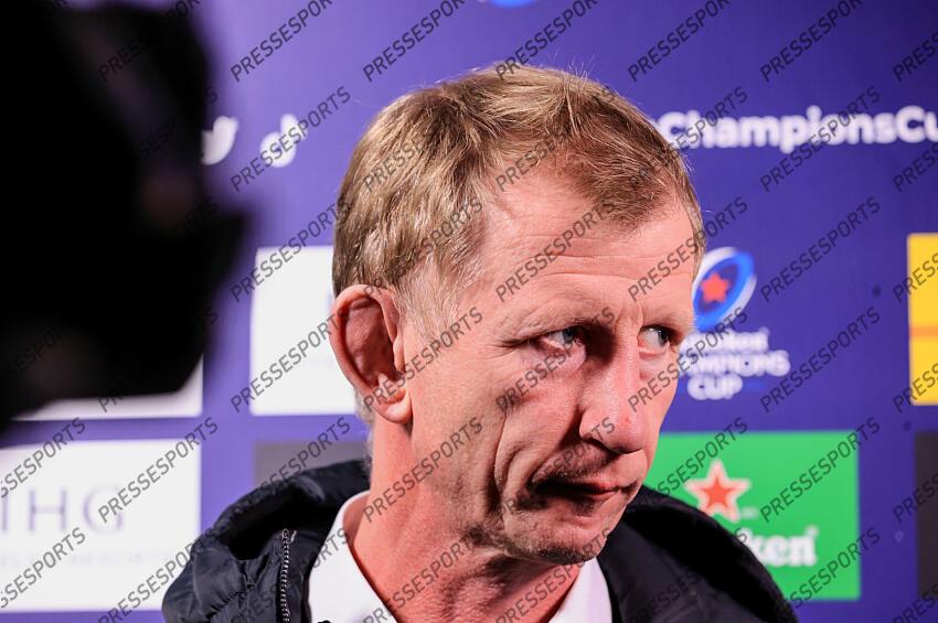 Heineken Champions Cup Round 4 Pool A, Aviva Stadium, Dublin 21/1/2023 Leinster vs Racing 92 Leinster head coach Leo Cullen speaks to the media Mandatory Credit ©INPHO/Dan Sheridan LEINSTER-RACING 92 (36-10) 