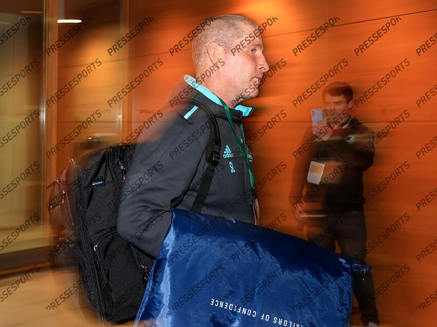 Heineken Champions Cup Round 4 Pool A, Aviva Stadium, Dublin 21/1/2023 Leinster vs Racing 92 Leinster senior coach Stuart Lancaster arrives Mandatory Credit ©INPHO/Dan Sheridan LEINSTER-RACING 92 (36-10) 