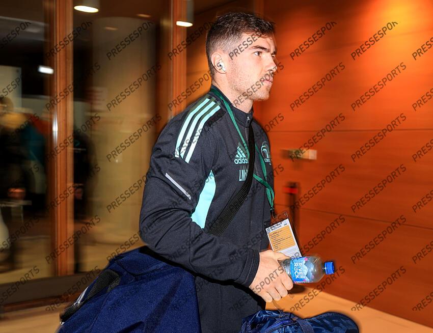 Heineken Champions Cup Round 4 Pool A, Aviva Stadium, Dublin 21/1/2023 Leinster vs Racing 92 Leinster's Luke McGrath arrives Mandatory Credit ©INPHO/Dan Sheridan LEINSTER-RACING 92 (36-10) 