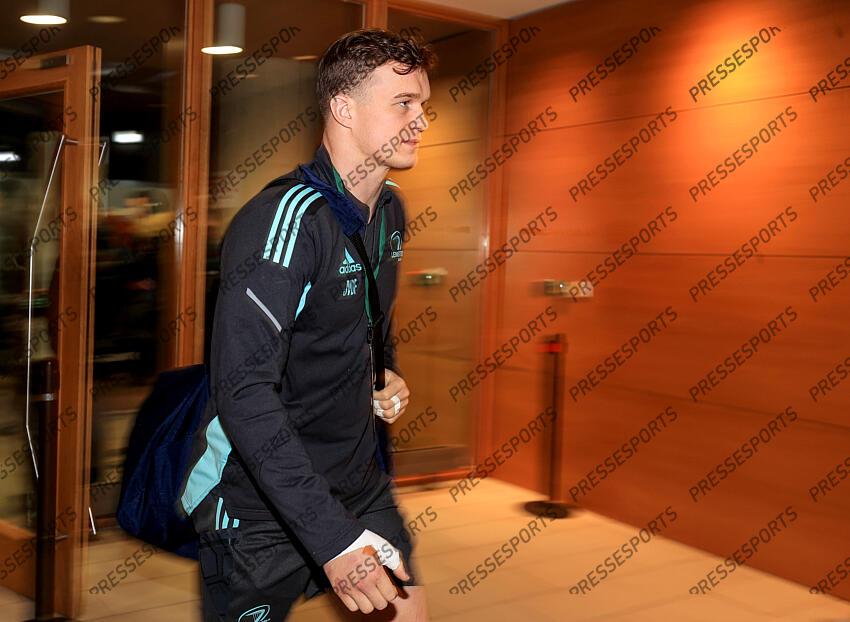 Heineken Champions Cup Round 4 Pool A, Aviva Stadium, Dublin 21/1/2023 Leinster vs Racing 92 Ireland's Josh van der Flier arrives Mandatory Credit ©INPHO/Dan Sheridan LEINSTER-RACING 92 (36-10) 
