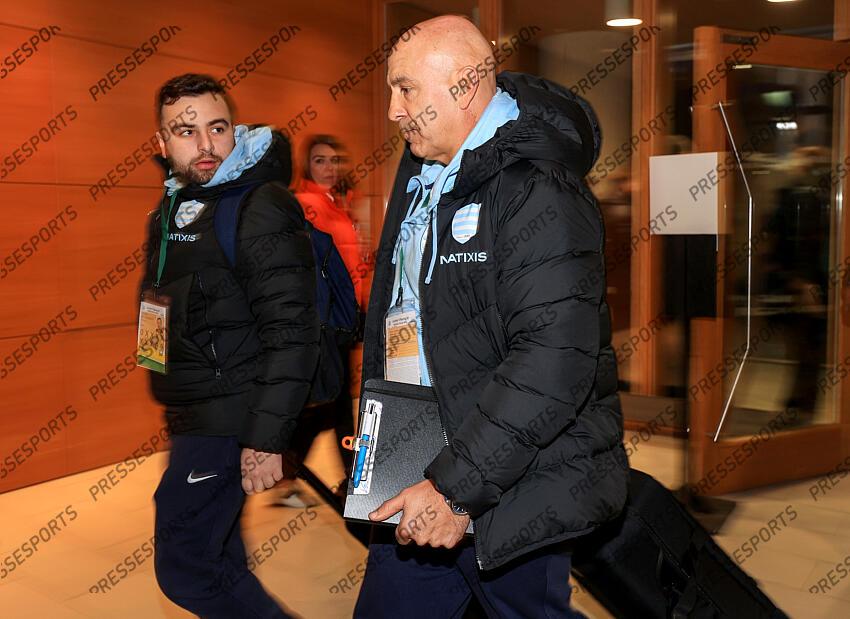 Heineken Champions Cup Round 4 Pool A, Aviva Stadium, Dublin 21/1/2023 Leinster vs Racing 92 Racing 92 Director of Rugby Laurent Travers arrives Mandatory Credit ©INPHO/Dan Sheridan LEINSTER-RACING 92 (36-10) 