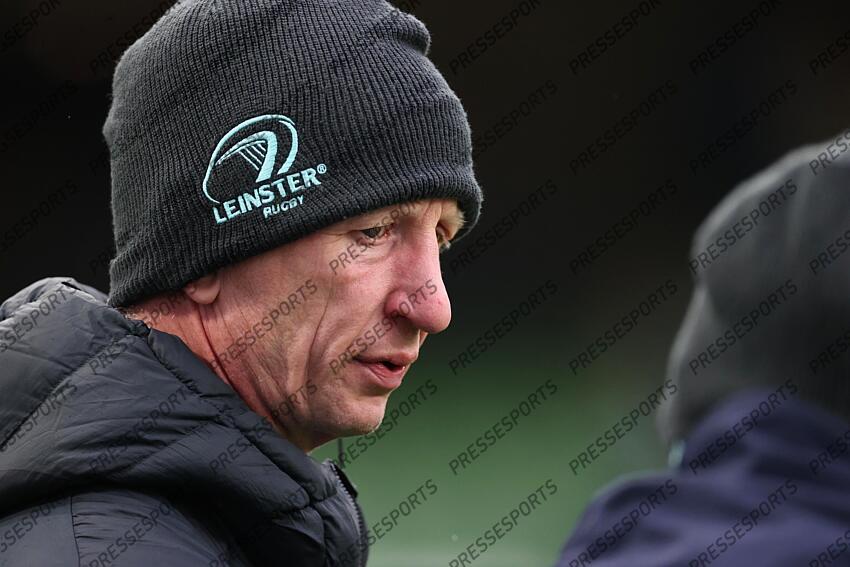 Heineken Champions Cup Round 4 Pool A, Aviva Stadium, Dublin 21/1/2023 Leinster vs Racing 92 Leinster Head Coach Leo Cullen during the warm up Mandatory Credit ©INPHO/Billy Stickland LEINSTER-RACING 92 (36-10) 