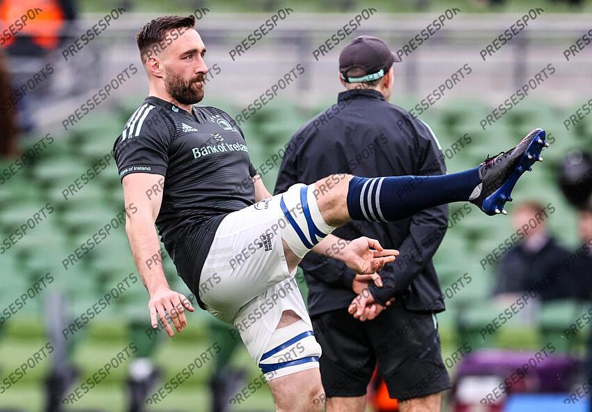 Heineken Champions Cup Round 4 Pool A, Aviva Stadium, Dublin 21/1/2023 Leinster vs Racing 92 Leinster’s Jack Conan during the warm up Mandatory Credit ©INPHO/Billy Stickland LEINSTER-RACING 92 (36-10) 