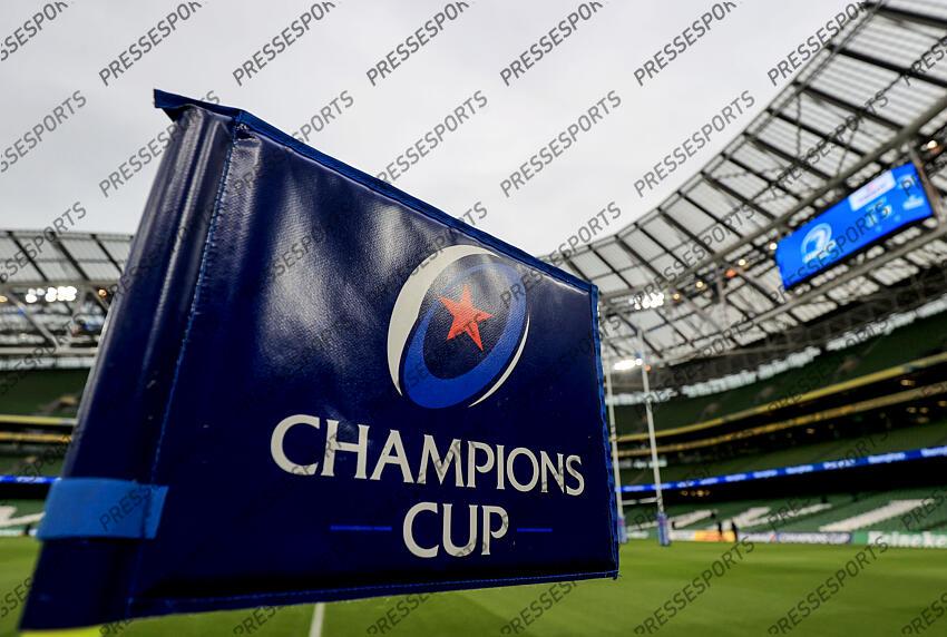 Heineken Champions Cup Round 4 Pool A, Aviva Stadium, Dublin 21/1/2023 Leinster vs Racing 92 A general view of Champions Cup branding at the the Aviva Stadium Mandatory Credit ©INPHO/Dan Sheridan LEINSTER-RACING 92 (36-10) 