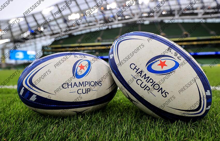 Heineken Champions Cup Round 4 Pool A, Aviva Stadium, Dublin 21/1/2023 Leinster vs Racing 92 A general view of the match day balls Mandatory Credit ©INPHO/Dan Sheridan LEINSTER-RACING 92 (36-10) 