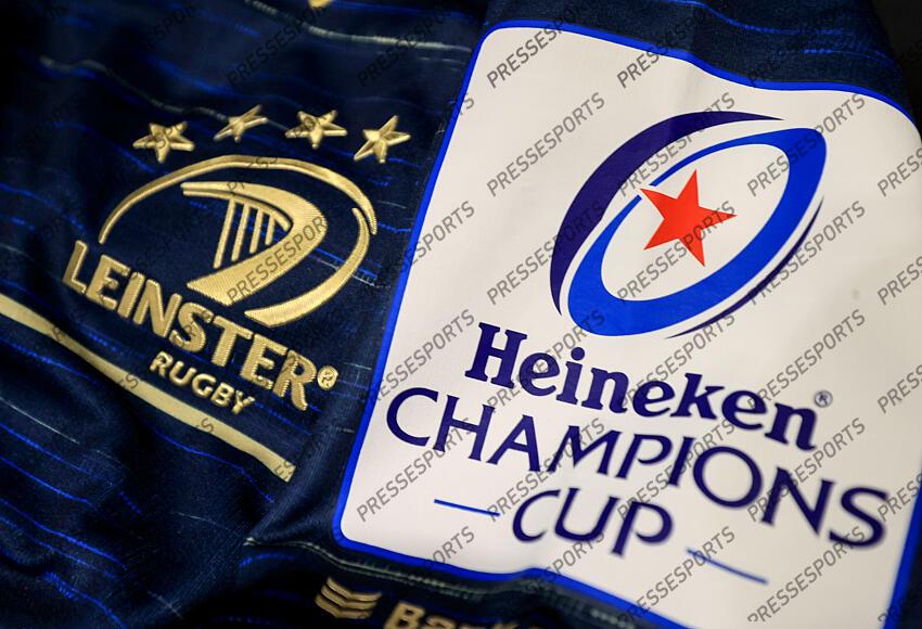 Heineken Champions Cup Round 4 Pool A, Aviva Stadium, Dublin 21/1/2023 Leinster vs Racing 92 Heineken Champions Cup branding Mandatory Credit ©INPHO/Dan Sheridan LEINSTER-RACING 92 (36-10) 