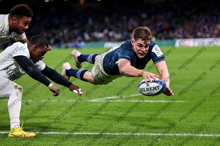 Heineken Champions Cup Round 4 Pool A, Aviva Stadium, Dublin 21/1/2023 Leinster vs Racing 92 Leinster's Garry Ringrose Mandatory Credit ©INPHO/Billy Stickland LEINSTER-RACING 92 (36-10) 