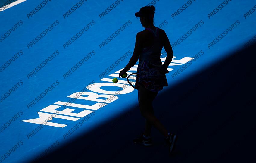 Belinda Bencic of Switzerland in action during the fourth round of the 2023 Australian Open Grand Slam tennis tournament 2023 Australian Open - Day 8 