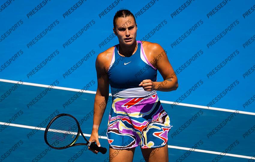 Aryna Sabalenka of Belarus in action during the fourth round of the 2023 Australian Open Grand Slam tennis tournament 2023 Australian Open - Day 8 